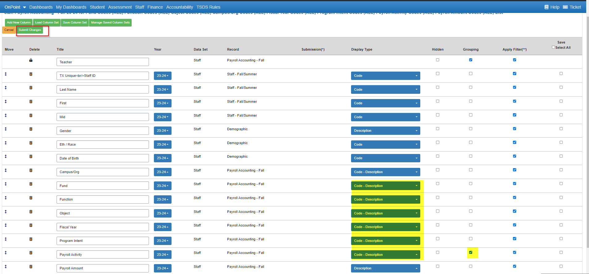 Fall PEIMS Staff/Finance – Staff Report Center – OnDataSuite ...