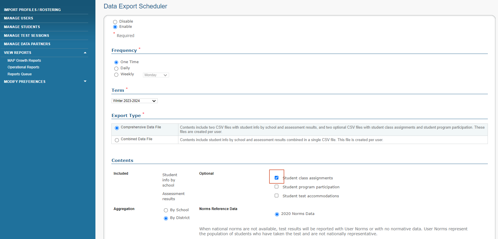 Loading Nwea Class Assignment Files Ondatasuite Knowledgebase